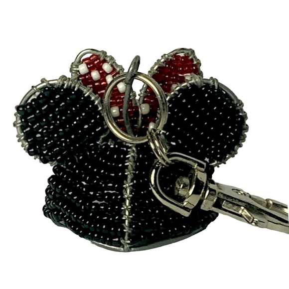 Vintage Handmade Minnie Mouse Ears Keychain - Picture 1 of 8